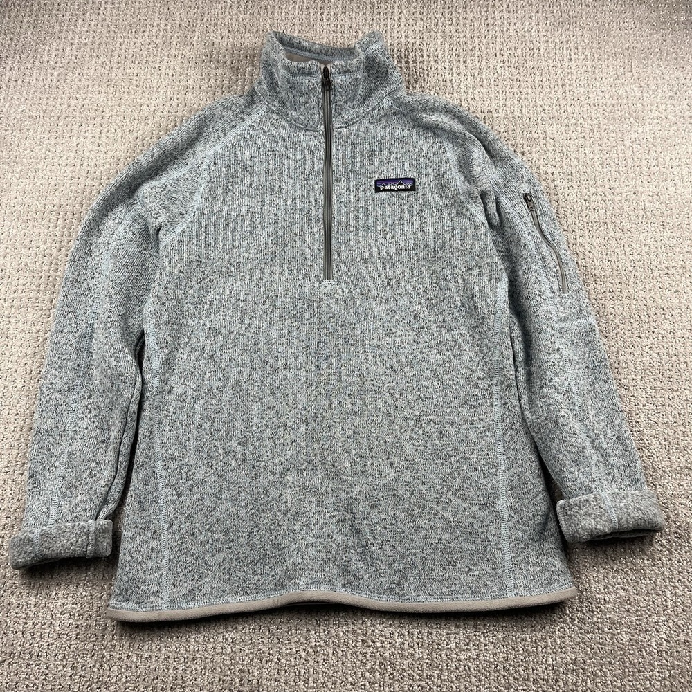 Patagonia Better Sweater Womens S 1/4 Zip Pullover Jacket Heathered Blue 25618